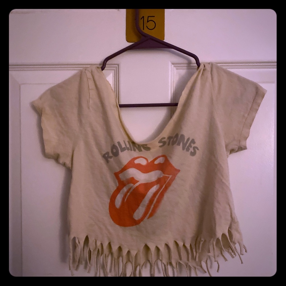 Rolling stone crop top